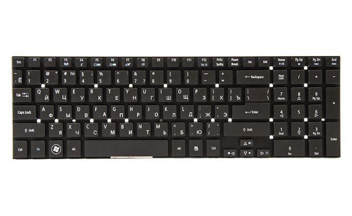 Клавиатура для ноутбука ACER Aspire E1-570G, E5-511 черный, без фрейму