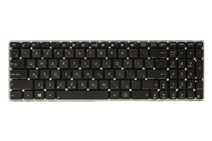 Клавіатура для ноутбука Asus X501, X552, X550 Чорна, Без рамки