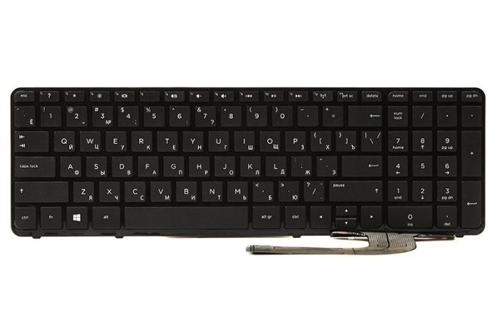 Клавіатура для ноутбука HP 250 G2, G3; 255 G2, G3; 256 G2, G3 Чорна, чорна рамка