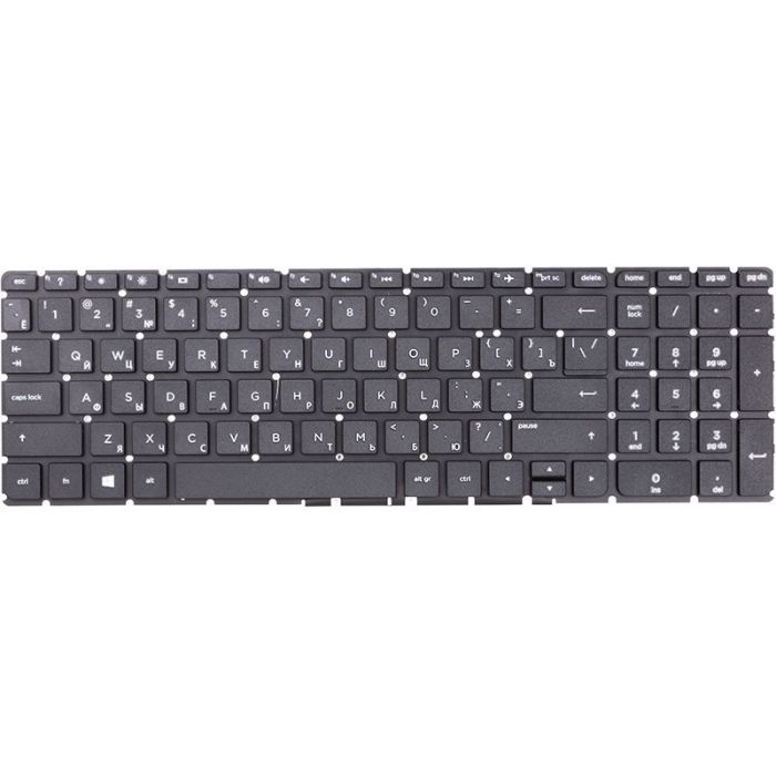 Клавиатура для ноутбука HP 250 G4, 255 G4, 256 G4 черный, черный фрейм