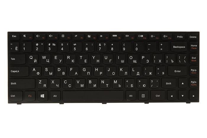 Клавиатура для ноутбука IBM/Lenovo B40-30, G40-30 черный, черный фрейм