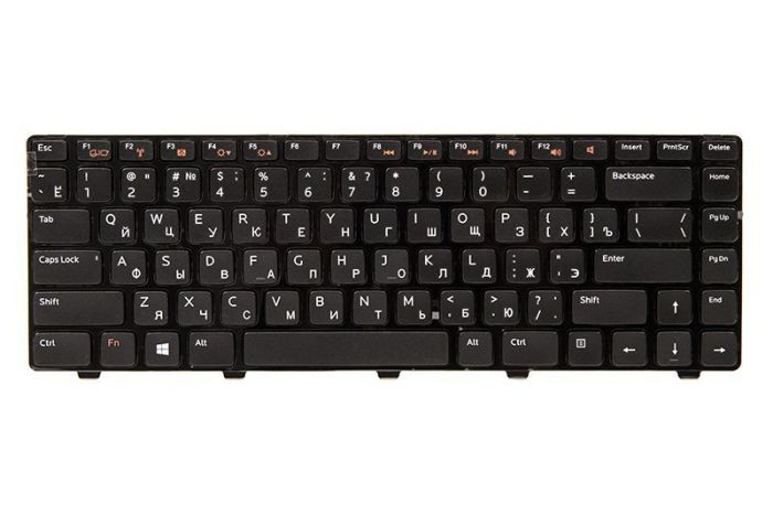 Клавіатура для ноутбука DELL Inspiron N4110 Чорна, чорна рамка