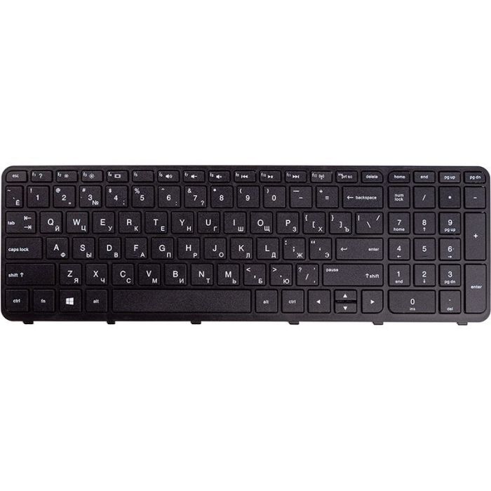 Клавіатура для ноутбука HP 350 G1, 355 G2 Чорна, чорна рамка