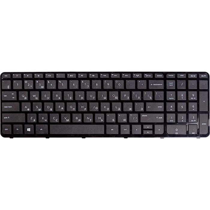 Клавіатура для ноутбука HP Pavilion 17-e152sr Чорна, чорна рамка