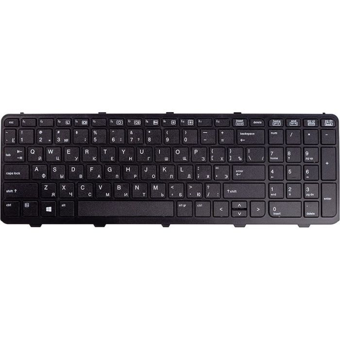 Клавіатура для ноутбука HP Probook 450, 450 G1, 455 Чорна, чорна рамка