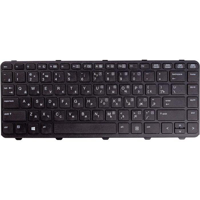 Клавіатура для ноутбука HP ProBook 430 G2, 440 G1, 630 G2 Чорна, чорна рамка