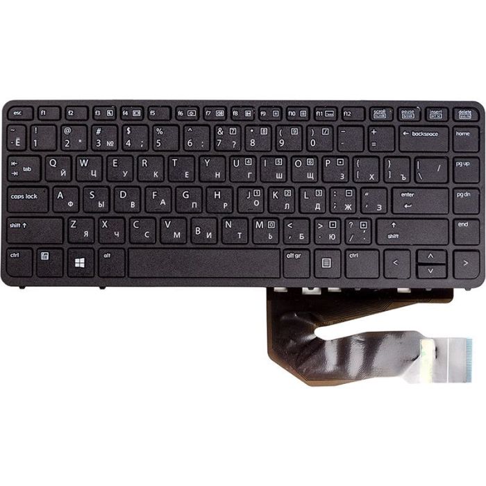 Клавиатура для ноутбука HP EliteBook 840 G1, 850 G1 черный, черный фрейм
