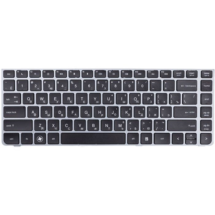Клавиатура для ноутбука HP ProBook 4330S, 4435S черный, серый фрейм