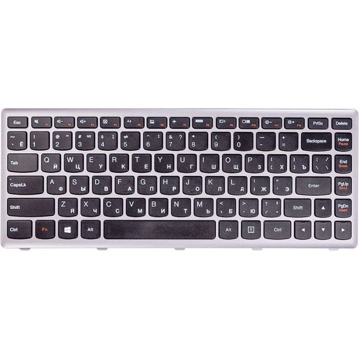Клавиатура для ноутбука Lenovo Z410, G400 черный, серый фрейм