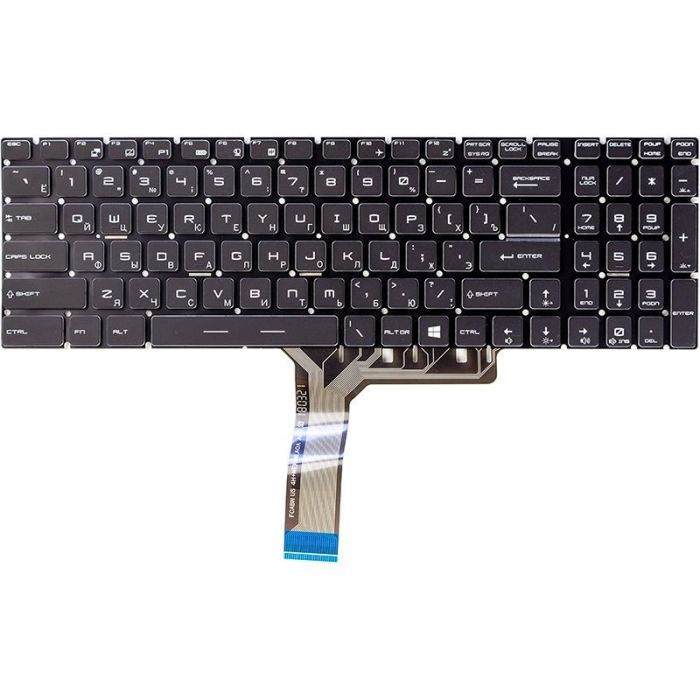 Клавіатура для ноутбука MSI GT72, GS60 чорний, підсвічування