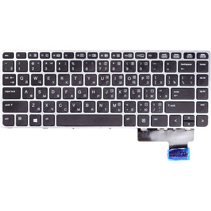 Клавіатура для ноутбука HP EliteBook Folio 9470, 9480M чорний, сірий кадр