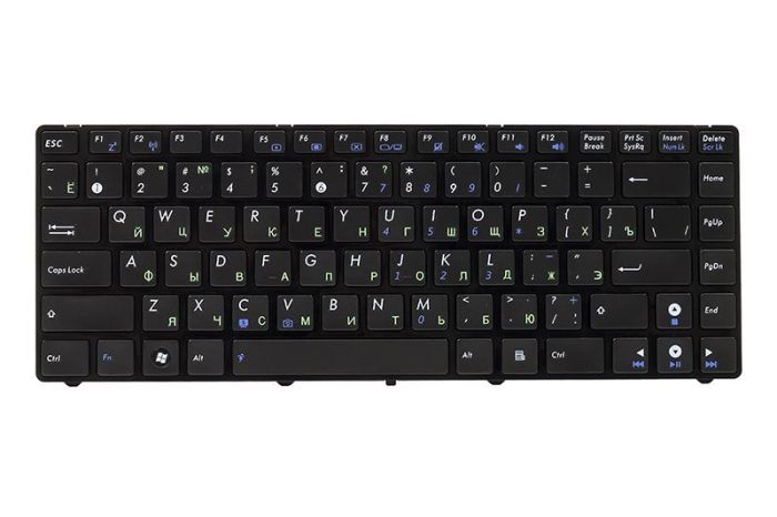 Клавіатура для ноутбука Asus A42, K42, N82 чорний, чорний кадр