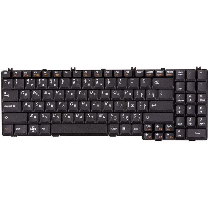 Клавіатура для ноутбука IBM/Lenovo IdeaPad G550, G555 Чорна, чорна рамка