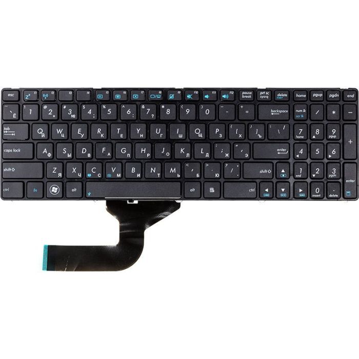 Клавиатура для ноутбука Asus A52, K52, X54 (K52 version) черный, черный фрейм