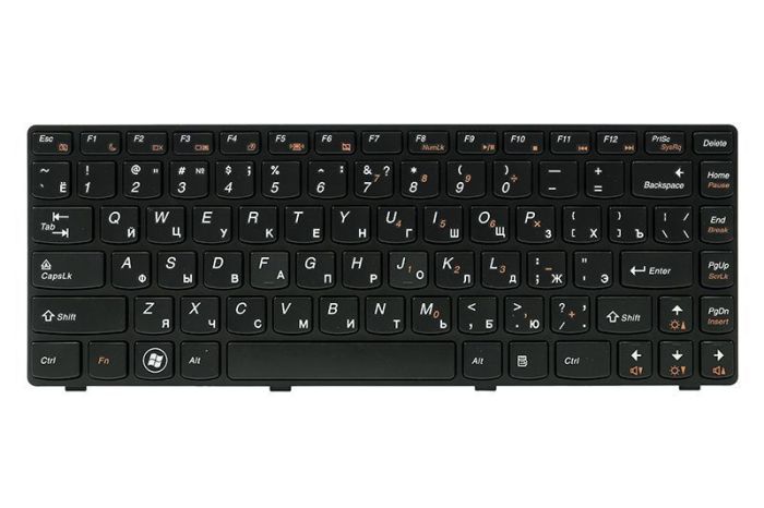 Клавиатура для ноутбука IBM/Lenovo IdeaPad G480 черный, черный фрейм