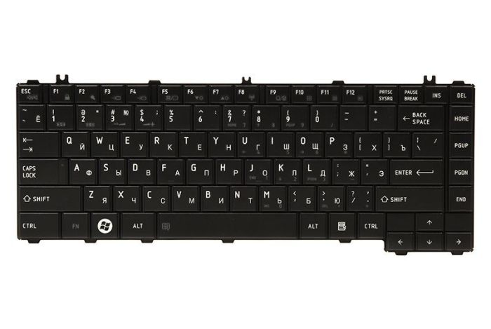 Клавиатура для ноутбука TOSHIBA Satellite L600 черный, черный фрейм