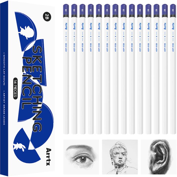 Набір олівців Arrtx для малювання 2B (ADP-012B), 14 шт