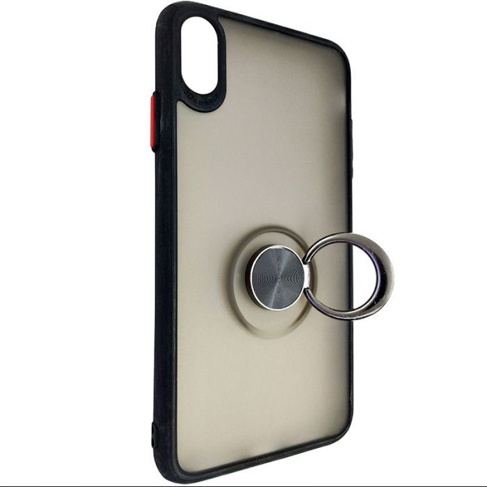 Чехол Totu Copy Ring Case iPhone XS MAX Black+Red