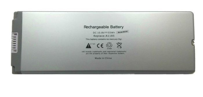 Акумулятор PowerPlant для ноутбука Apple MacBook 13" Білий (A1185) 10.8V 5200mAh