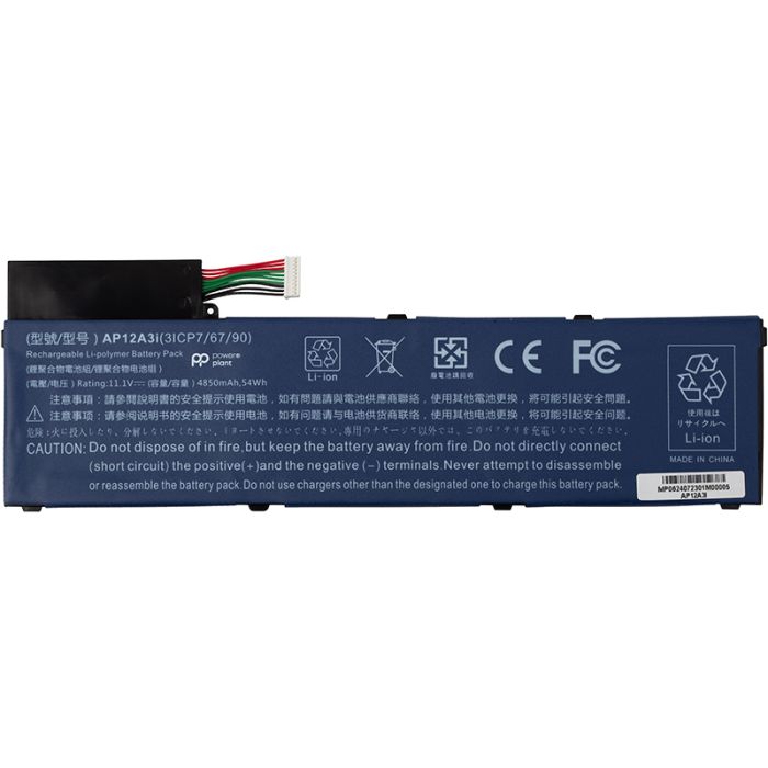 Акумулятор PowerPlant для ноутбуків ACER Aspire M5-581T (AP12A3i) 11.1V 4850mAh