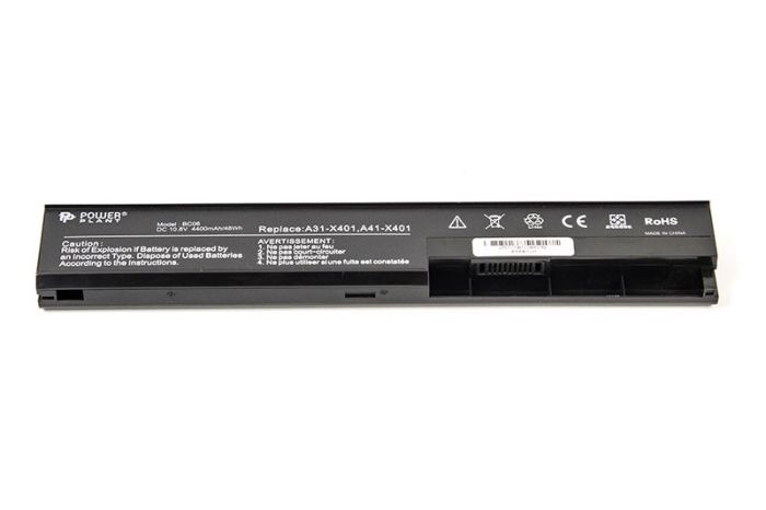 Акумулятор PowerPlant для ноутбука Asus X401 (ASX401LH, A32-X401) 10.8V 4400mAh