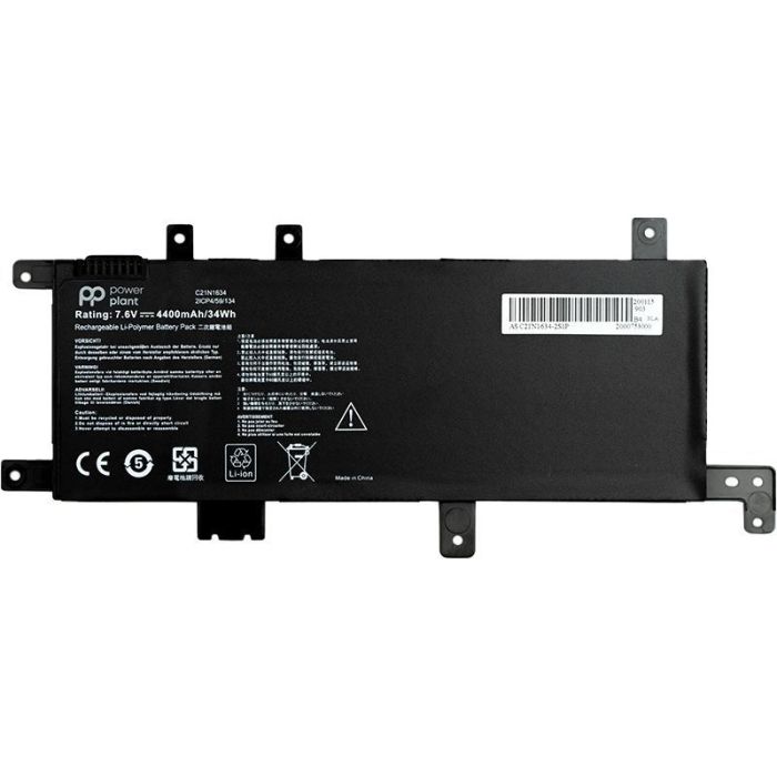 Аккумулятор PowerPlant для ноутбука Asus VivoBook A580U (C21N1634) 7.6V 4400mAh