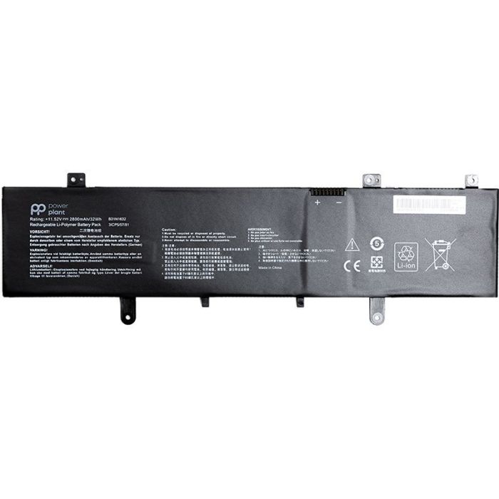 Акумулятор PowerPlant для ноутбука Asus Vivobook 14 X405 (B31N1632) 11.52V 2800mAh