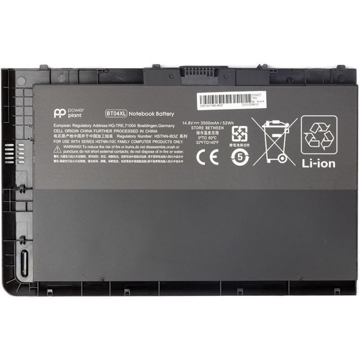 Аккумулятор PowerPlant для ноутбука HP EliteBook Folio 9470m (BT04XL, HP9470PB) 14.8V 52Wh