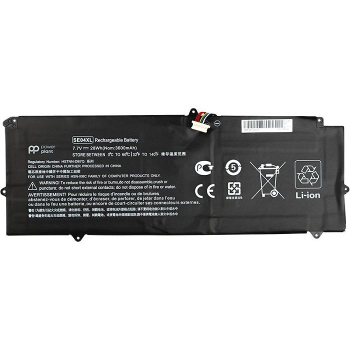 Акумулятор PowerPlant для ноутбука HP Pro X2 612 G2 Series (SE04XL) 7.7V 3600mAh