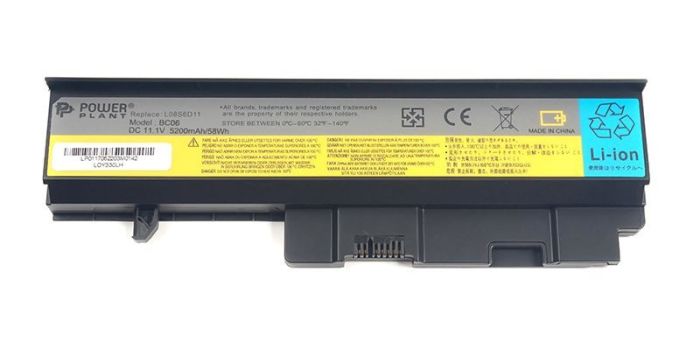 Акумулятор PowerPlant для ноутбука IBM/Lenovo Ideapad Y330 (LO8S6D11, LOY330LH) 11.1V 5200mAh