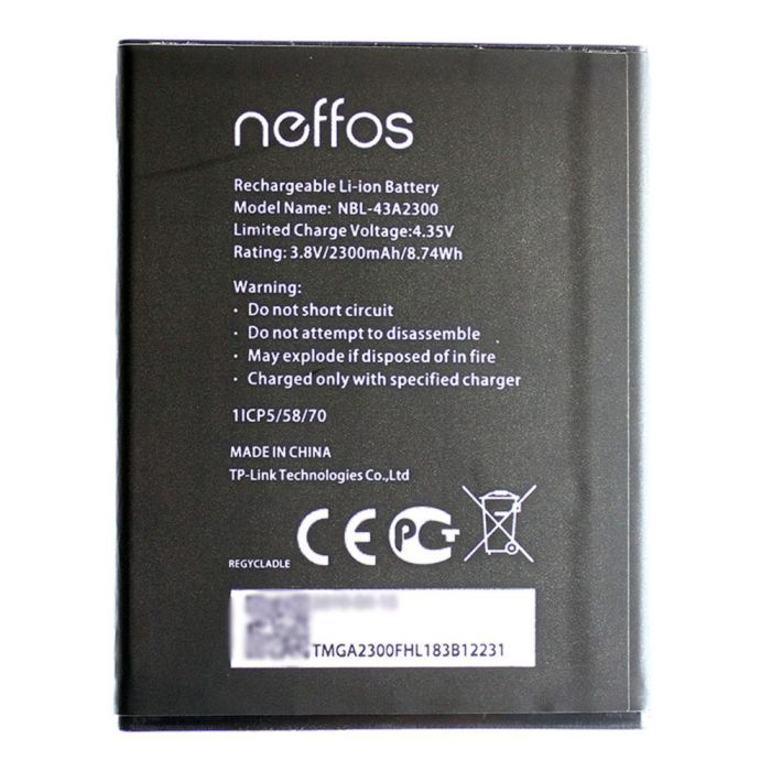 Аккумулятор для TP-Link NBL-43A2300, Neffos C5A, TP703A (1ICP5/58/70) Original PRC