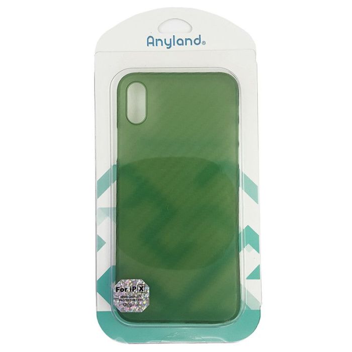 Чохол Anyland Carbon Ultra thin для Apple iPhone X/XS Green