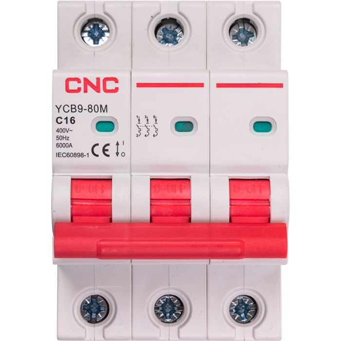 Модульний автоматичний вимикач CNC YCB9-80M 3P C16 6ka