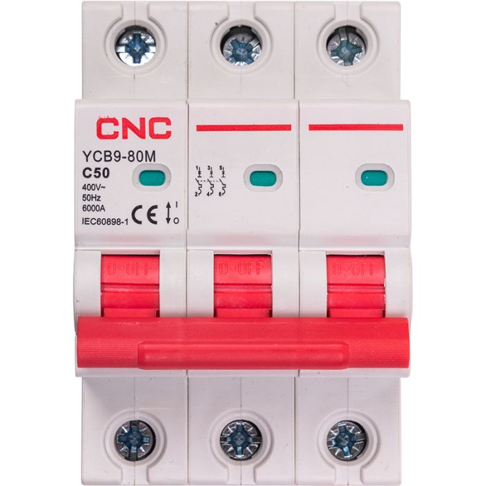Модульний автоматичний вимикач CNC YCB9-80M 3P C50 6ka