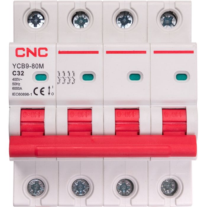 Модульний автоматичний вимикач CNC YCB9-80M 4P C32 6ka