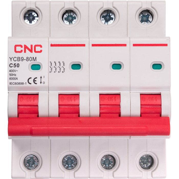 Модульний автоматичний вимикач CNC YCB9-80M 4P C50 6ka