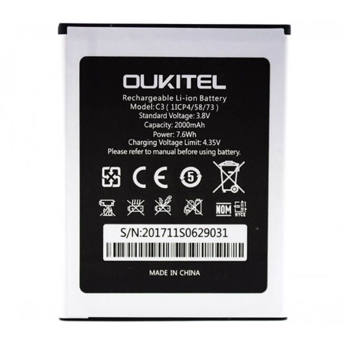 Аккумулятор для Oukitel C3 Original PRC