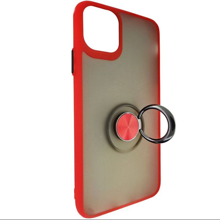 Чехол Totu Copy Ring Case iPhone 11 Pro Max Red+Black