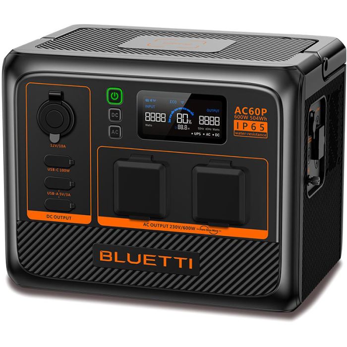 Зарядна станція Bluetti AC60P 504Wh 140000mAh, 600W