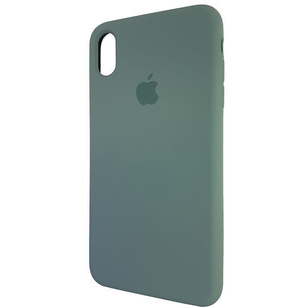 Чехол Copy Silicone Case iPhone XS Max Wood Green (58)
