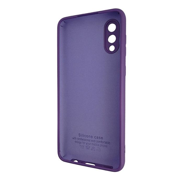 Чехол Silicone Case for Samsung A02 Light Violet (41)