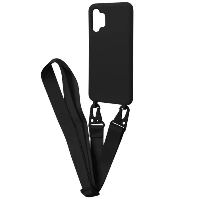 Чехол Strap Silicone Case Samsung Galaxy A12, A125 Чорний