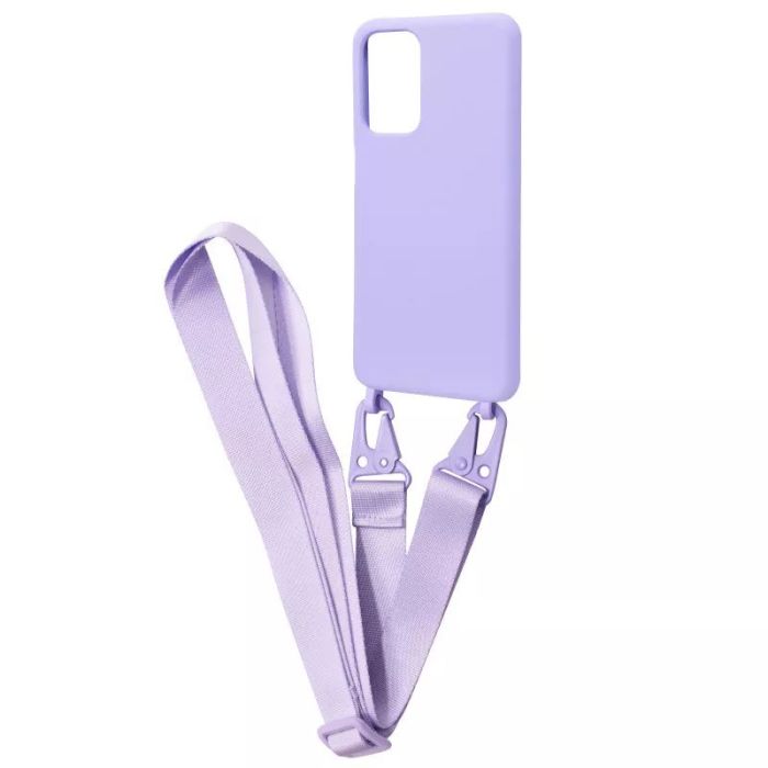 Чехол Strap Silicone Case Samsung Galaxy A73 5G, A736 Light Purple