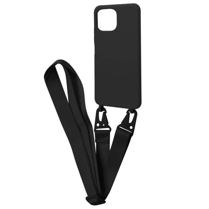 Чехол Strap Silicone Case Xiaomi Mi 11 Lite Чорний