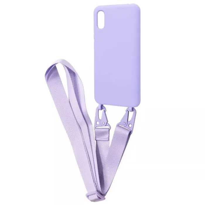 Чехол Strap Silicone Case Xiaomi Redmi 9A Light Purple