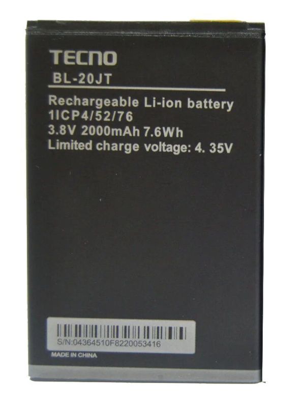 Аккумулятор для Tecno BL-20JT для Tecno F1, F2 Original PRC