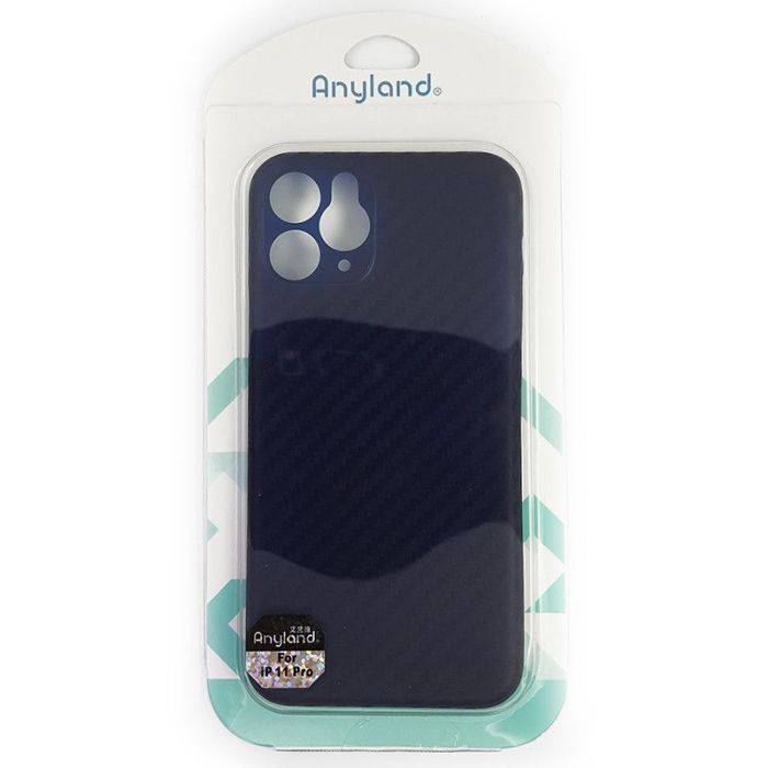 Чехол Anyland Carbon Ultra thin для Apple iPhone 11 Pro Blue