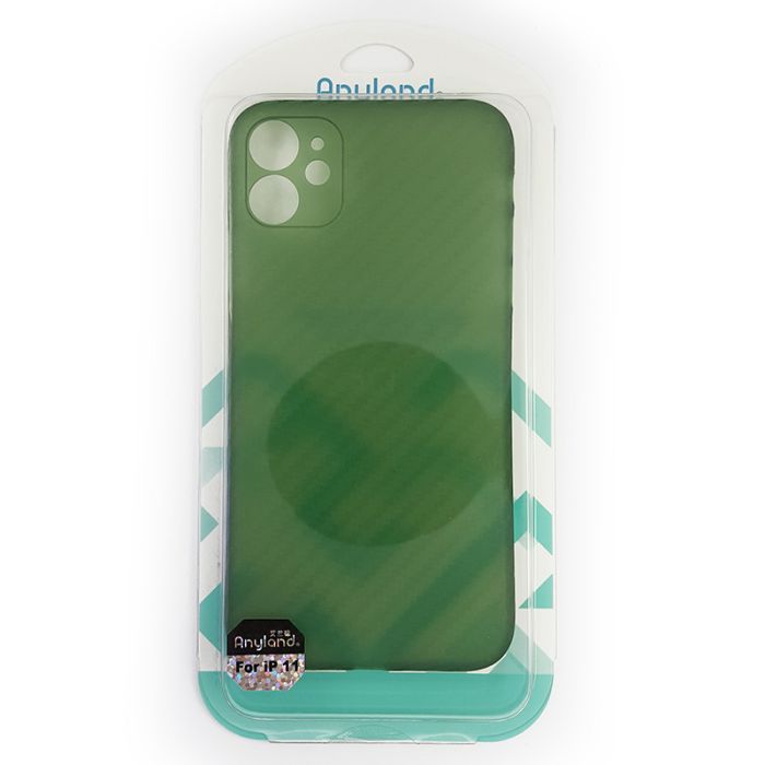 Чехол Anyland Carbon Ultra thin для Apple iPhone 11 Green