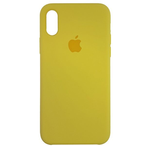 Чехол Copy Silicone Case iPhone X/XS Yellow (4)