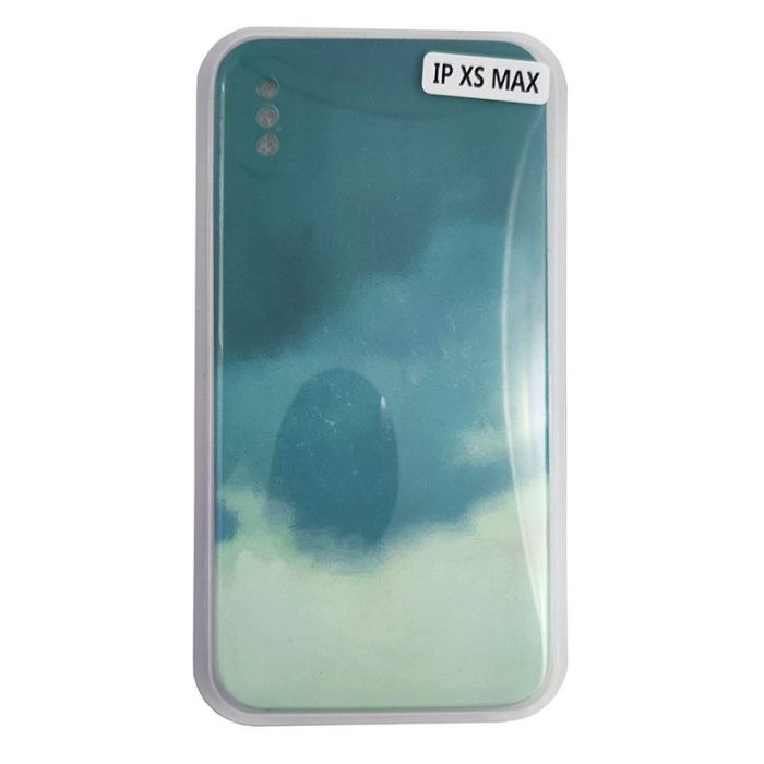 Чохол Silicone Water Print iPhone XS Max Mix Color Green